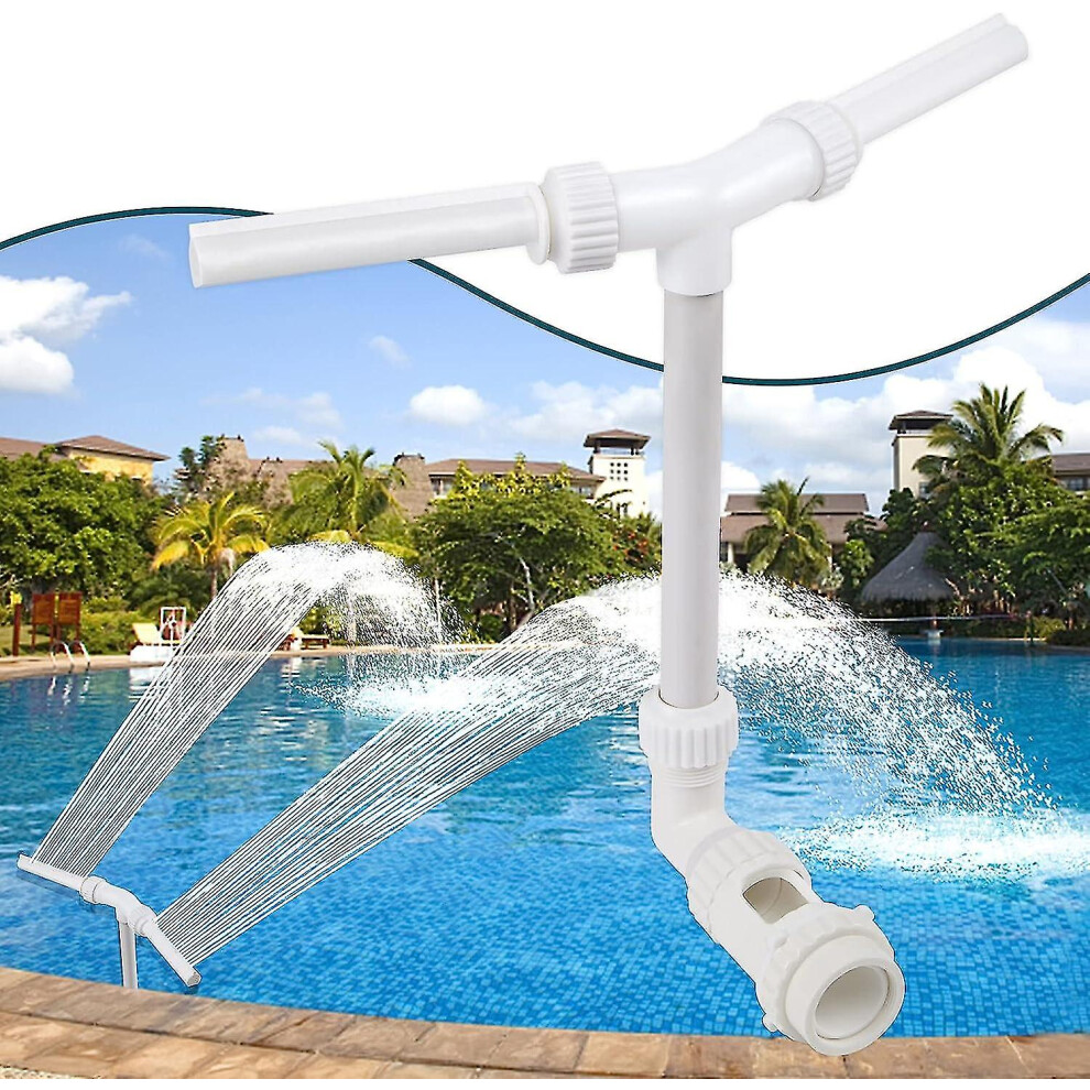 Pool Fountain For Above And In-ground Pools, Adjustable Dual Spray Waterfall Sprinkler Cooler For Pool, High-pressure Pool Spray Fountain