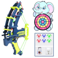 (B) Dart Board For Kids With 6 Sticky Balls And 1 Bow, Cartoon Dinosaur Elephant Squirrel Dart Board, Indoor Outdoor Party Games Toys