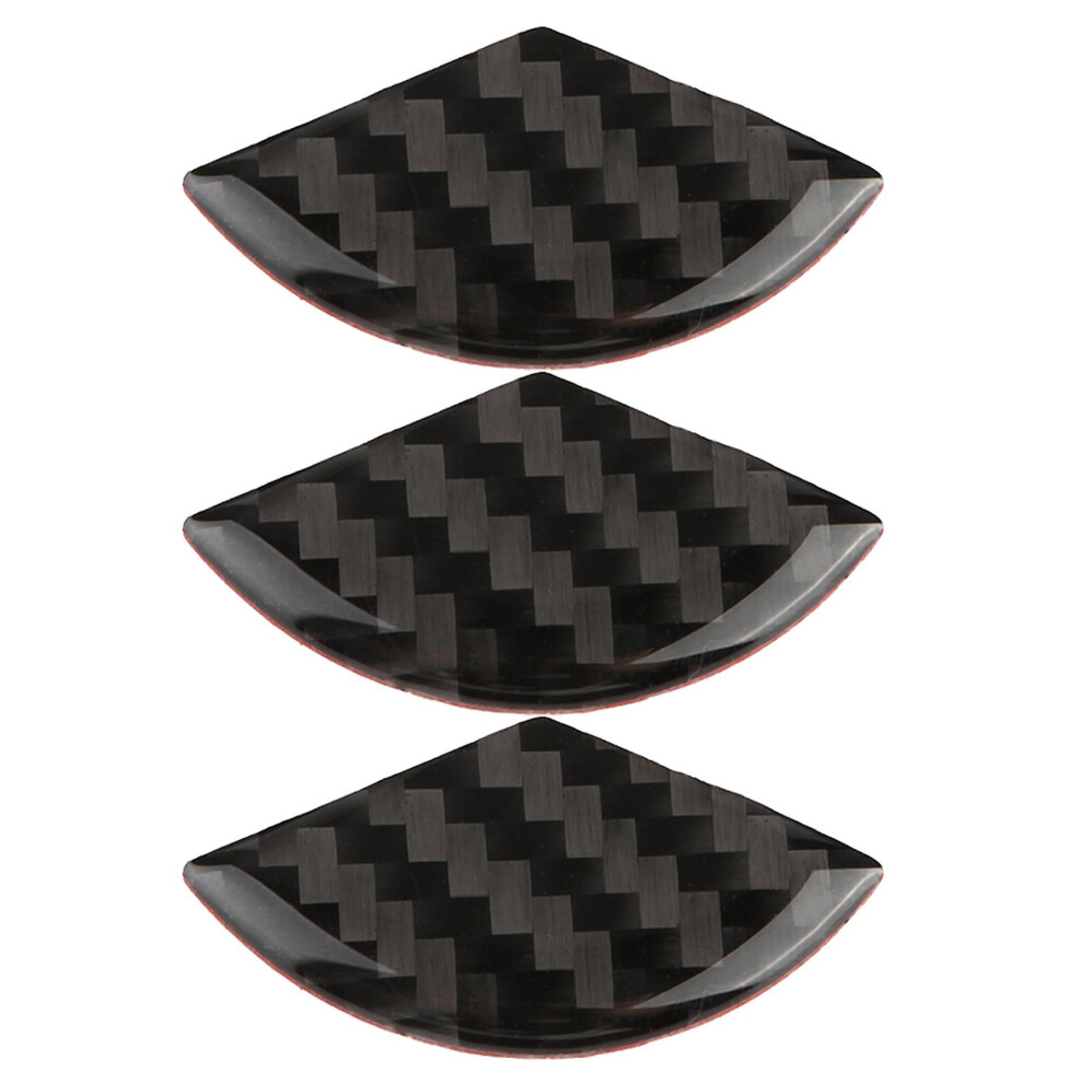 3Pcs Steering Wheel Car Decor Logo Sticker Carbon Fiber For Mercedes C Class W204 2005-2012 9048217227446