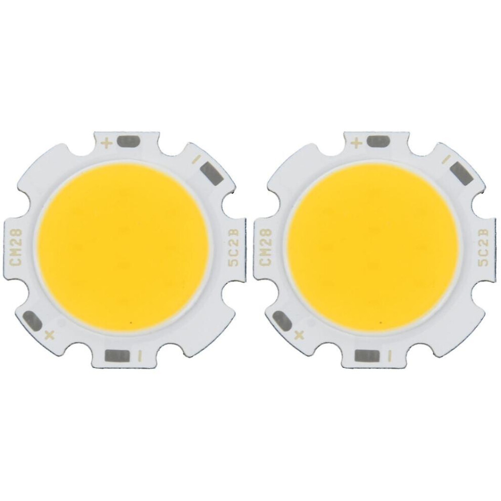 2x 5w Chip Light Round Cob Super Bright Led Light Led Lamp Bulbs Warm White Dc15-17v-image-OPC-PDNXKDN-NEW