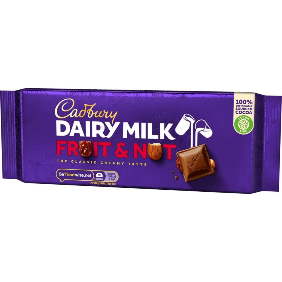 Cadbury Dairy Milk Fruit & Nut 180G Chocolate - Fruity Indulgence
