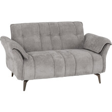 Amalfi 2 Seater Sofa in Grey Fabric with Metal Legs 2 Man Delivery