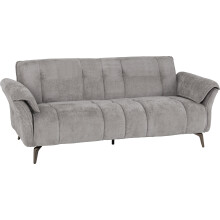 Amalfi 3 Seater Sofa in Grey Fabric with Metal Legs 2 Man Delivery