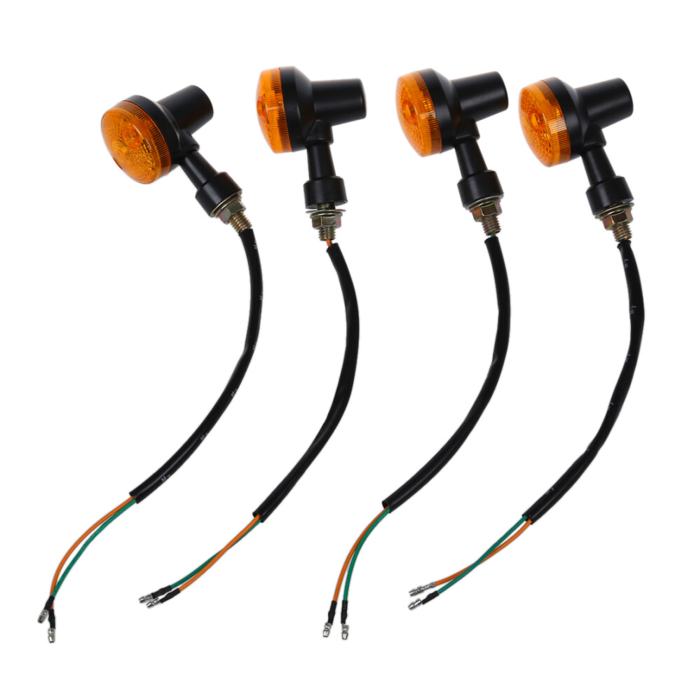 4 Pcs Motorcycle Motorbike Turn Signal Bulb Indicator 12V Amber/Light 4851379758872