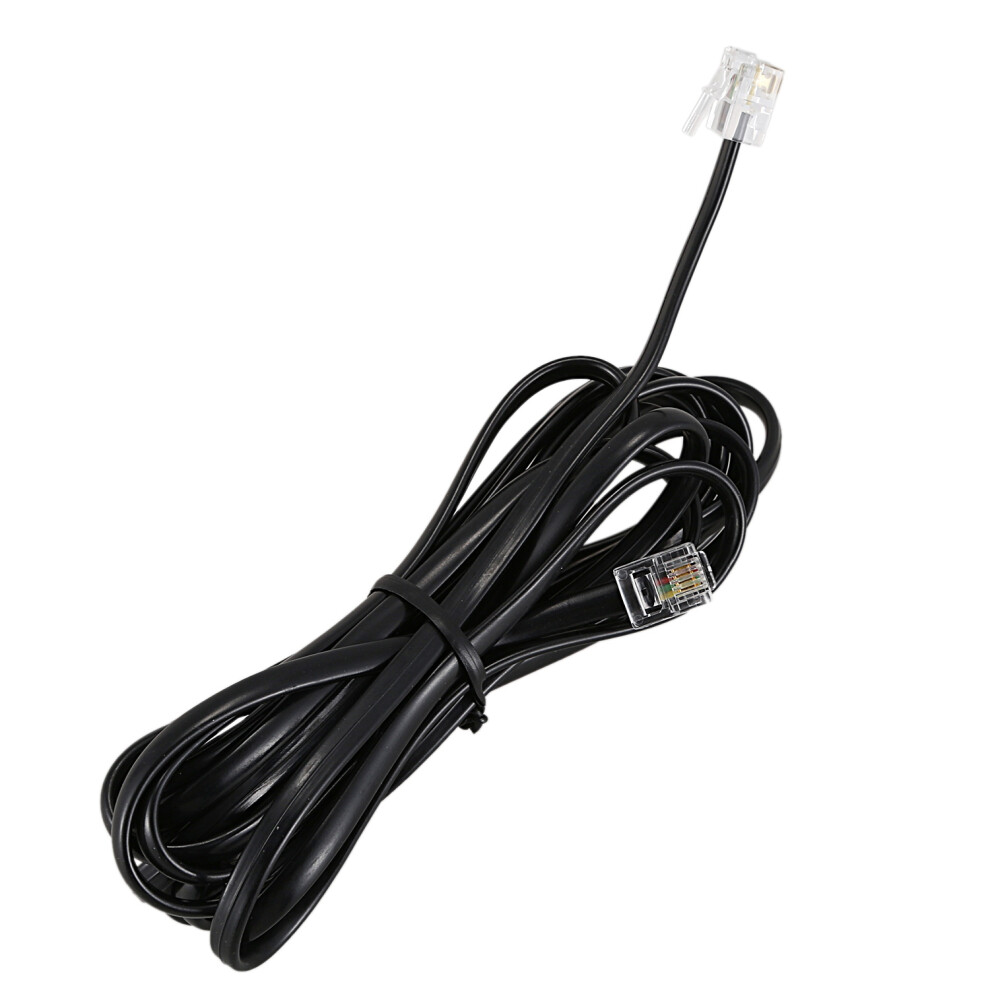 Rj11 6P4c Telephone Cable Cord Adsl Modem 3 Meters Black 4851379759749