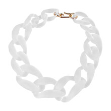 big plastic Chain Necklace Frosted white
