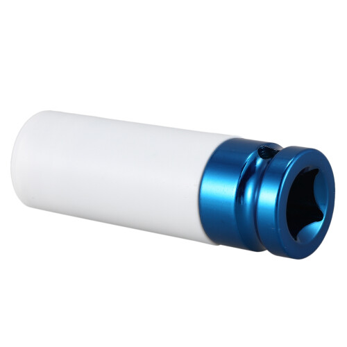 Alloy Wheel 1/2" Drive 17mm Set Thin Wall Deep Impact Nut Socket Blue 2