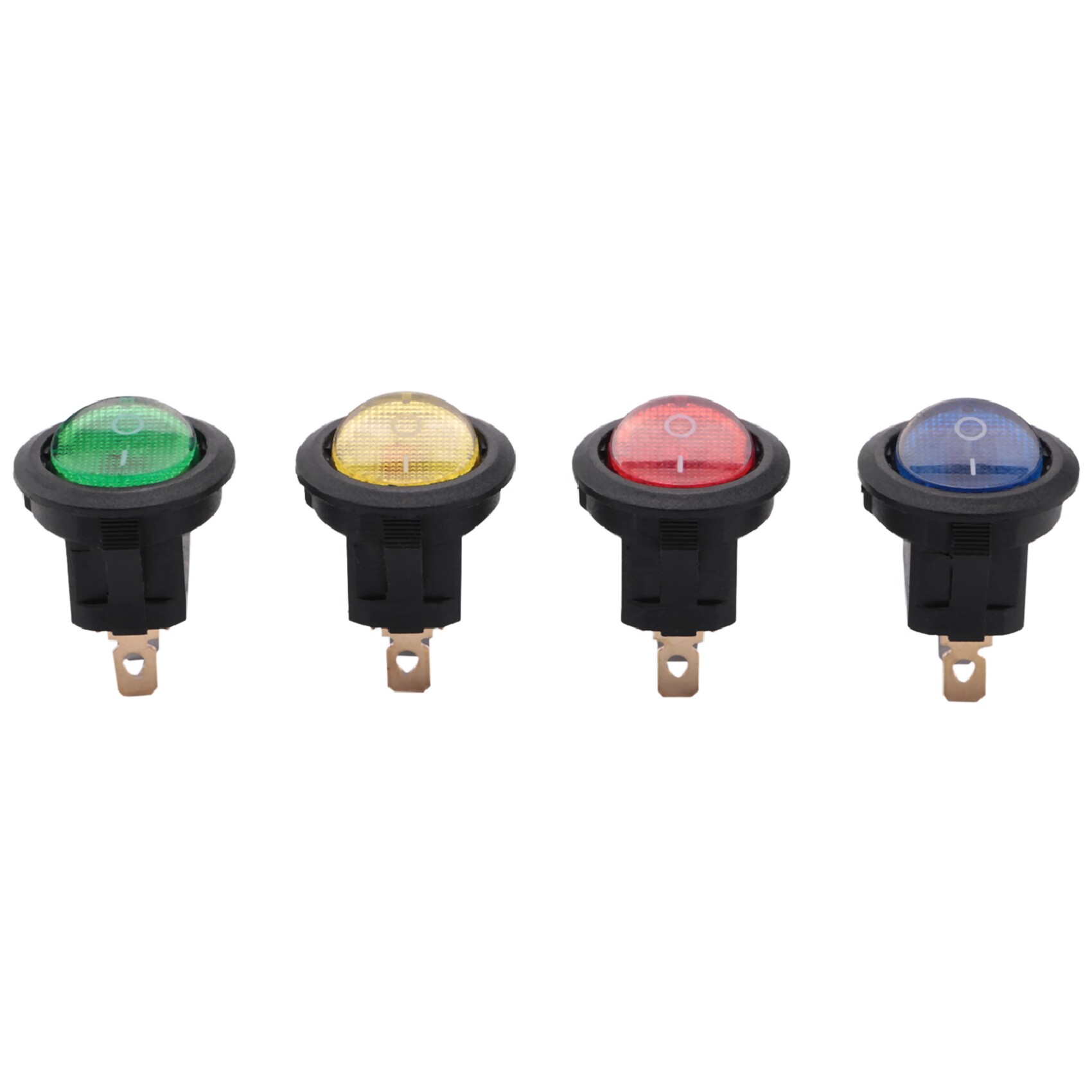 4 x 12V LED illuminated rocker on-off toggle SPST switch dash light car ...