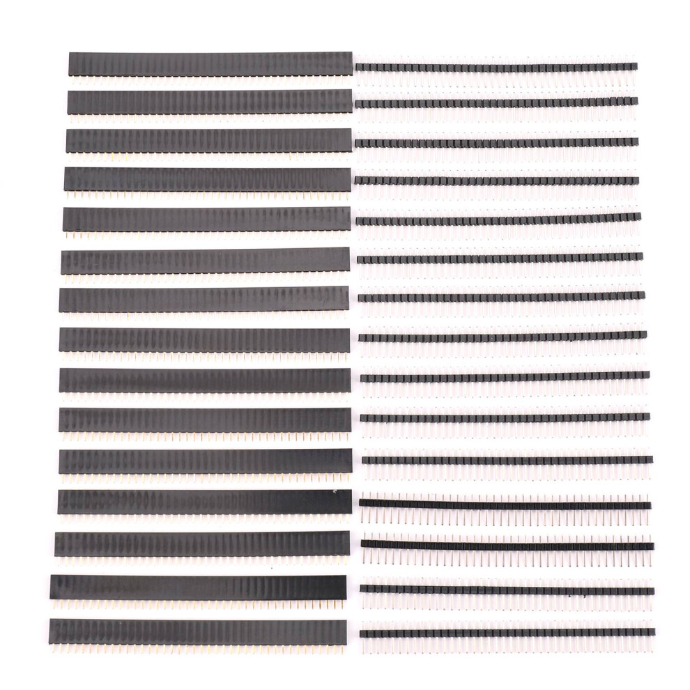 30 Pcs 40 Pin 2.54Mm Male & Female Pin Headers Plug Connector For Prototype Shield 4851379765832
