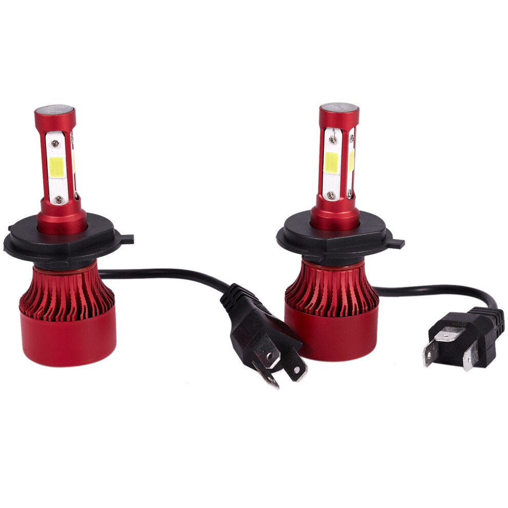 H4 Hb2 9003 2200W 330000Lm 4-Side Led Headlight Kit Hi/Lo Power Bulbs 6000K 4851379770836