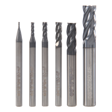 6Pcs 4 End Mills Set for Steels Square CNC Carbide Milling Cutter Spiral Router Bits Dia(1 2 3 4 6 8mm)