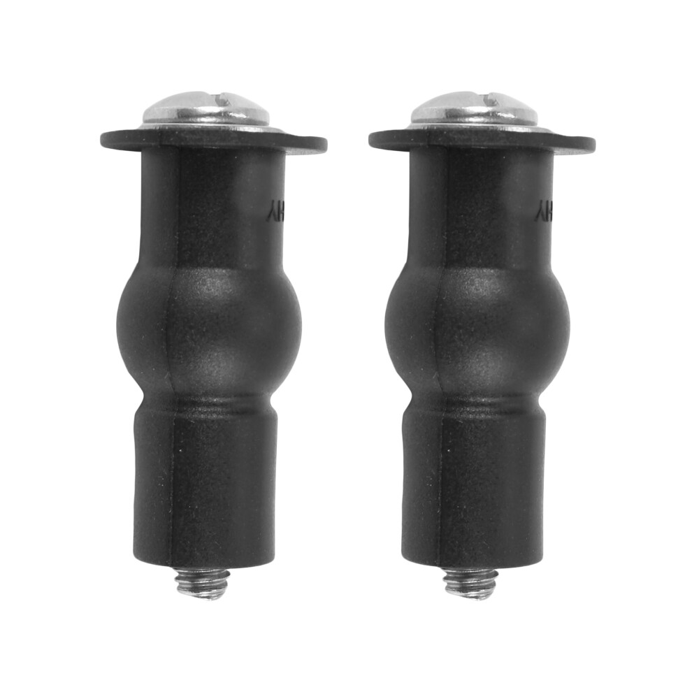Toilet Seat TOP FIX Seat Hinge Hole Fixings Well Nut Screw Rubber Back to Wall Pair