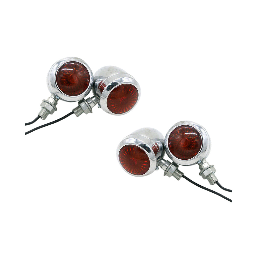 4Pc Chrome Motorcycle Turn Signal Led Motor Lamp Bulb For Cafe Light 4851379773691