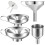 4 Pack Stainless Steel Kitchen Funnel Is Suitable for Glass Bottle Seasoning Jar for Transferring Liquid 1