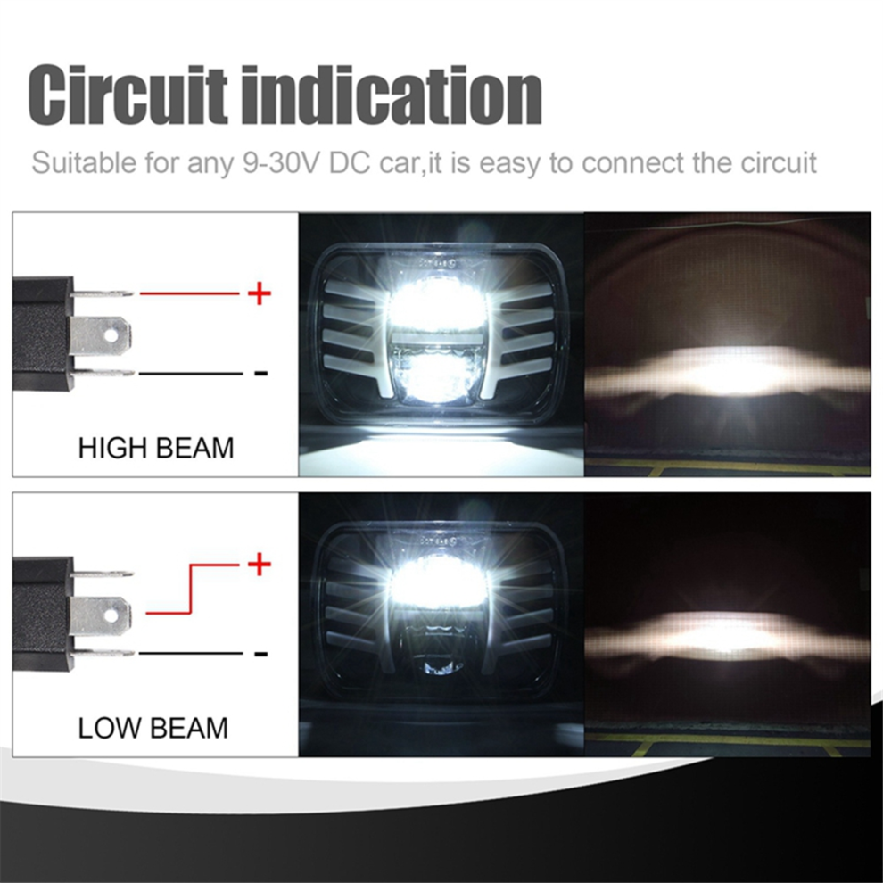 5X7 Inch Led Head 7X6 Led Sealed Beam Head Lamp With High Low Beam For Yj Xj Light 4851379782334