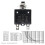 125-250V AC 50V DC Push Button Circuit Breaker 25A Thermal Overload Protector L1 Manual Reset Thermal Circuit Breaker 5