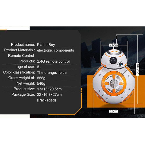 7 RC BB-8 BB8 Remote Control Robot BB 8 intelligent Figure Toy New 1