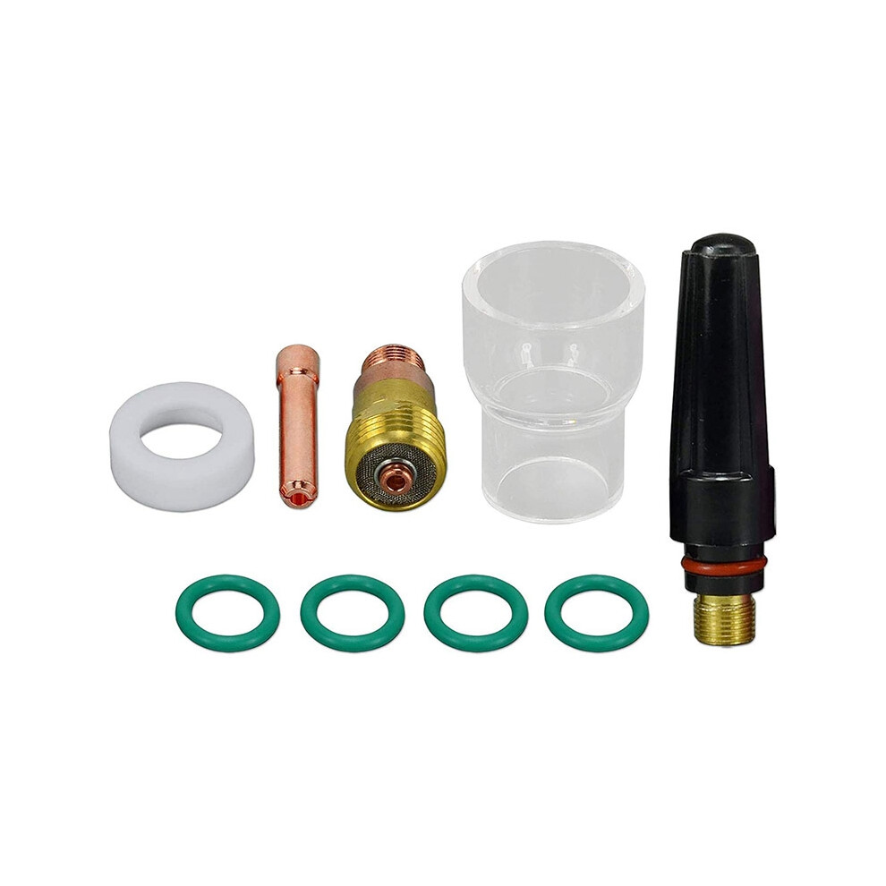 Tig Stubby Gas Lens Collet Body 17Gl332 12 13/16Inch Tig Gas Lens Insulator For 17 18 26 Tig Welding Torch 9Pcs 4851379791343
