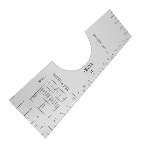DIY T-Shirt Round Neck Ruler Shirt Collar Centering Alignment Tool Customized Protractor Tailor Household Sewing Tools B