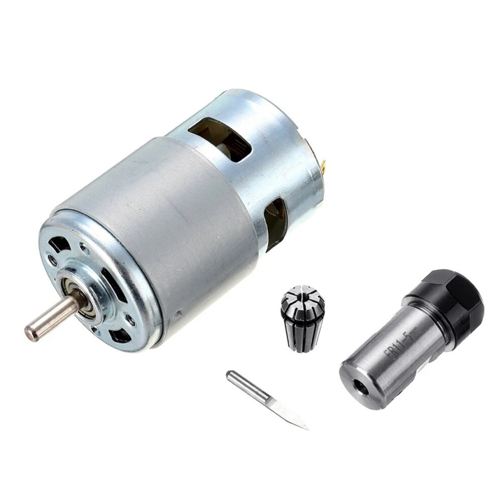 775 Dc Motor 12-36V Ball Bearing Spindle Motor With Er11 Extension Rod Carving Cutter For Cnc Router Machine 4851379797987