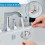 Metal Funnels for Filling Bottles Stainless Steel Small Funnel Set, 3 in Bottle Funnel Transferring Liquids 5