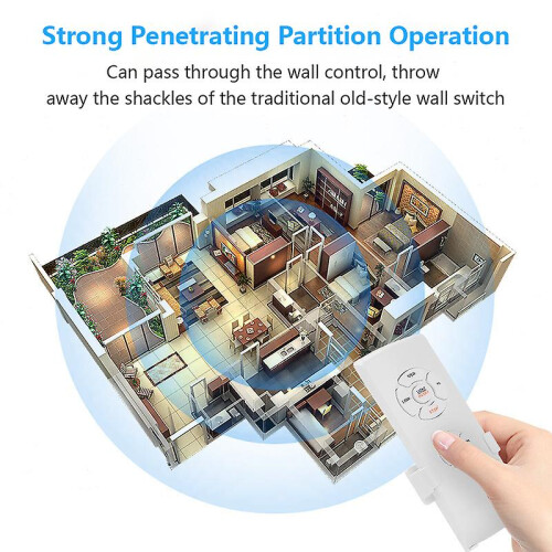 Universal Ceiling Fan Lamp Remote Control Kit Timing Control Switch Adjusted Wind Speed Transmitter Receiver 1