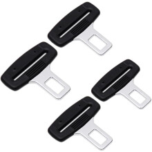 4pcs Car Seat Belt Lock Buckle, Seat Belt Buckle For Car Seat Belt Extender, Car Safety Belt Lock Tongue Straight Lock Seat Belt Adjusters Accessories