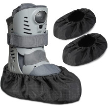 Wabjtam 2 Pieces Walking Boot Cover Recovery Shoes Covers Non Skid Foot Brace Cover Reusable Boot Cover Waterproof Cast Rain Cover
