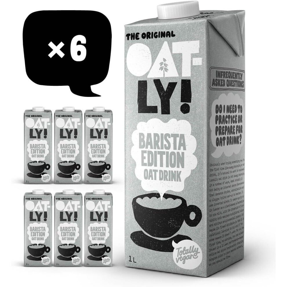 Oatly Barista Oat Drink Long Life 6x1Litre UK