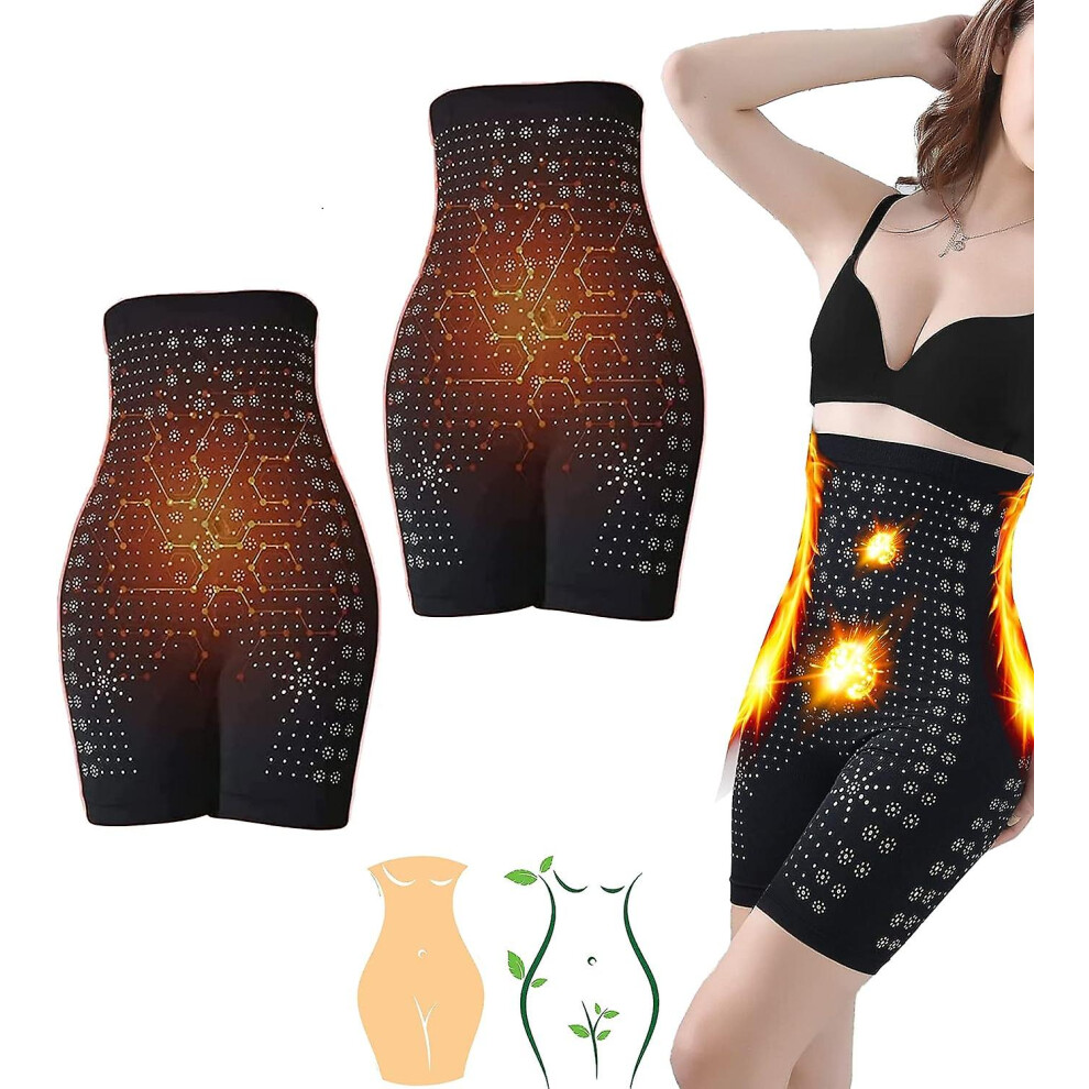 (Black) Far Infrared Negative Oxygen Ion Fat Burning Tummy Control