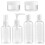Travel Toiletry Bottle Set Clear Plastic, 7 Pieces 1