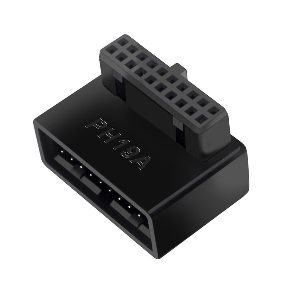 (A) Usb 3.0 19/20Pin Male To Female Extension Adapter Angled 90 Degree Converter 9430790560087