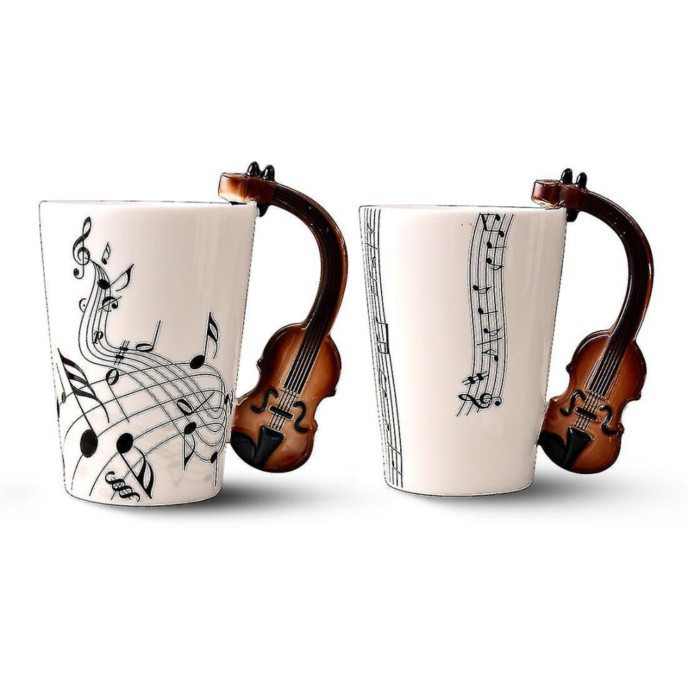 Novelty Violin Handle Ceramic Cup Free Spectrum Coffee Milk Tea Cup Personality Mug Unique Musical-image-OPC-PDNYDY2-NEW