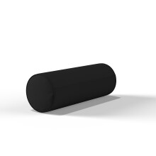 (Large 20x60cm, Black ) Round Bolster Pillow Filled with Virgin hollow Fiber-back neck Support Pillow with Free 100% Cotton Cover