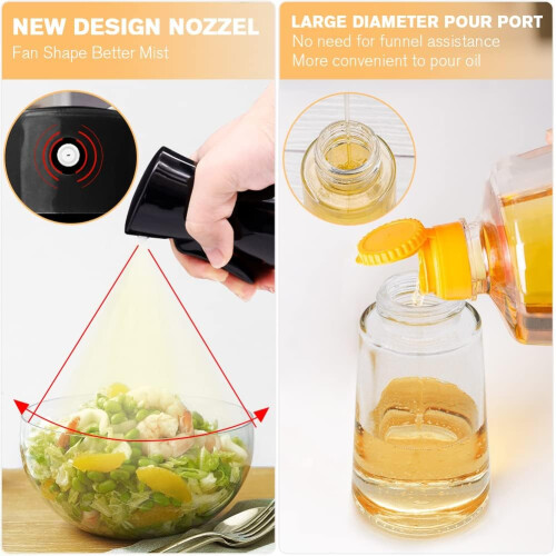 Olivenölzerstäuber zum Kochen, 180ML Glasölspender 2