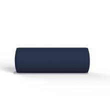 (Medium 15x45cm, Navy Blue) Round Bolster Pillow Filled with Virgin hollow Fiber-back neck Support Pillow with Free 100% Cotton Cover