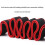 (Red) Yoga Belt With 8 Loops Gymnastics Dance Stretch Band Exercise Elastic Strap Belt 2