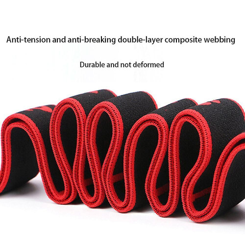 (Red) Yoga Belt With 8 Loops Gymnastics Dance Stretch Band Exercise Elastic Strap Belt 1