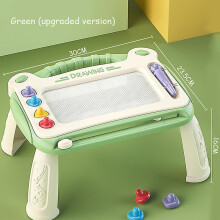 (Green with feet) Magnetic Kids Drawing Table Painting Board Graffiti Board Preschool Toys With Table Legs Erasable Writing Board Christmas Gift