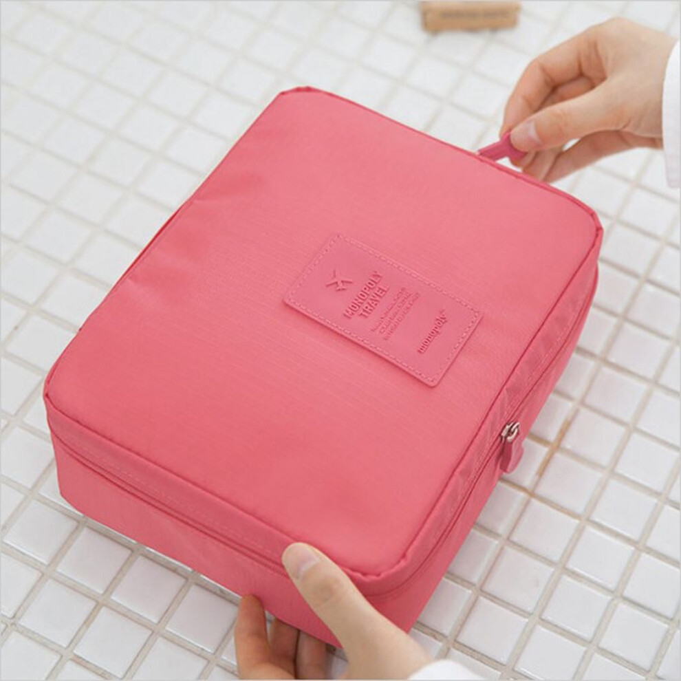 (Light pink) Travel Wash Bag For Toiletries, Makeup Cosmetics-image-OPC-PDNYPNW-NEW