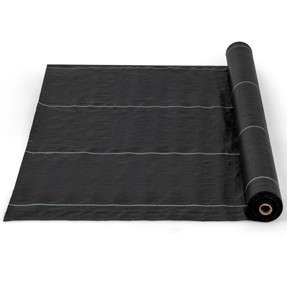 Weed Barrier Fabric 50M x 1M Weed Control Mat W/ Guide Line
