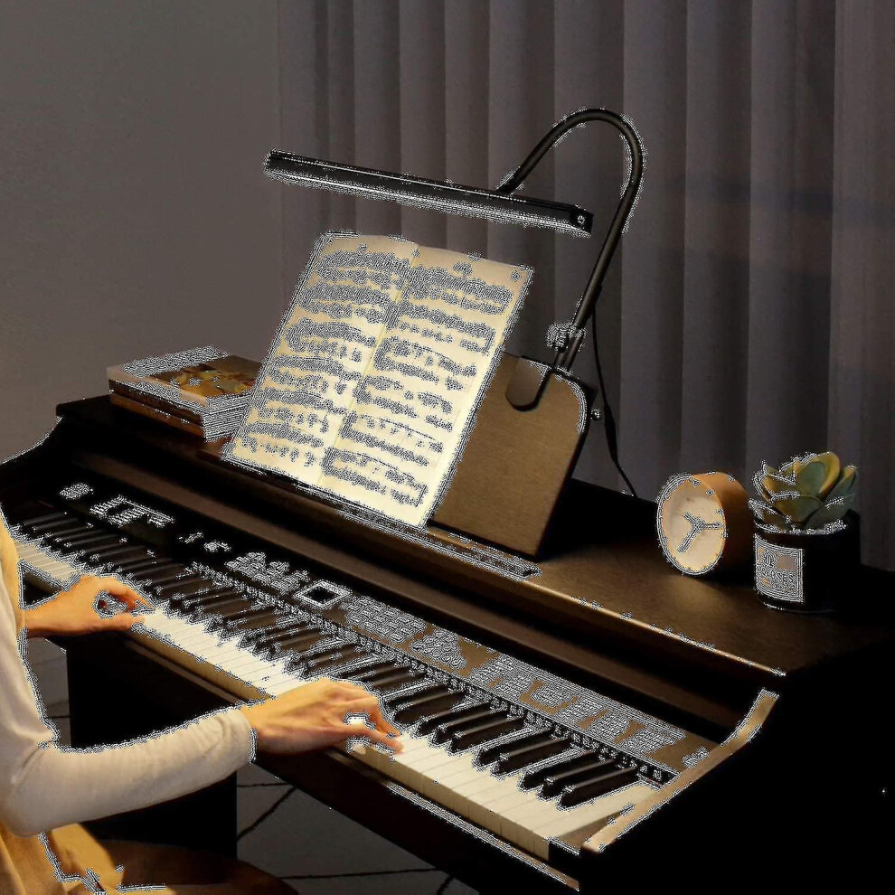 22 Led Piano Lamp, 10w Professional Piano Light With Clamp - Eyes-care, 3 Color Modes, Stepless Dimming, Great For Grand Piano(,)