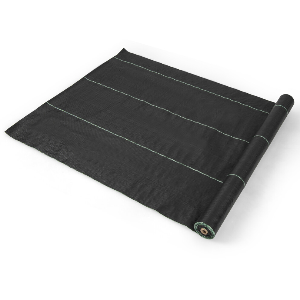 Weed Barrier Fabric 25M x 2M Weed Control Mat W/ Guide Line