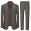 Gioberti Boy's Formal 3 Piece Suit Set, Charcoal, Size 14 1