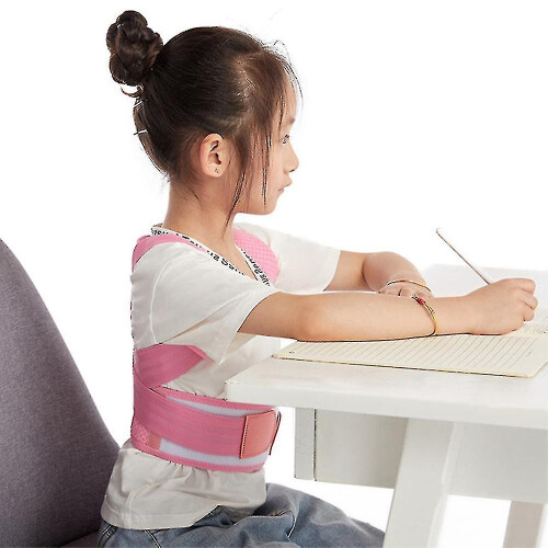 (Pink, S) Adjustable Children Posture Corrector Back Support Belt Kids Orthopedic Corset 1