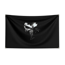 (C, 60 x 90cm) Born Pretty 3x5 Punisher Black Background Flag Polyester Printed Other Banner For Decor