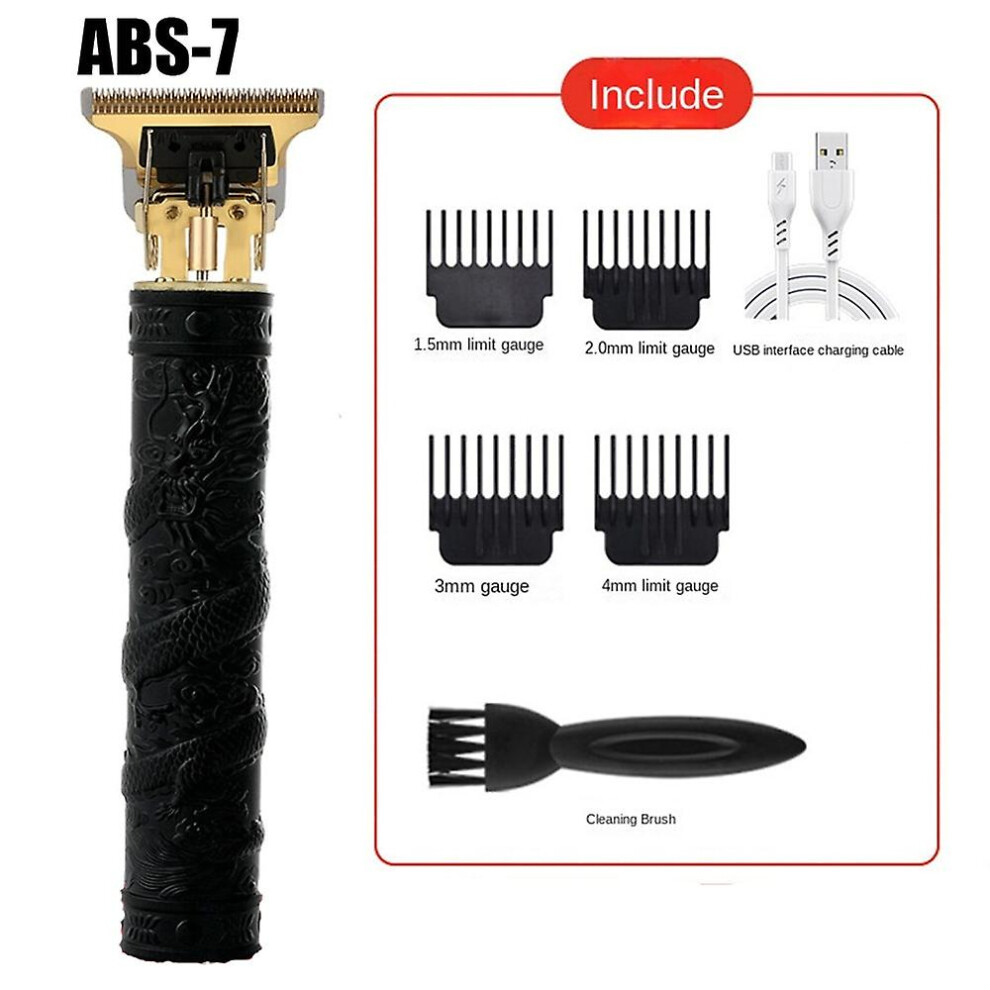 (ABS 7) Men T9 Hair Trimmer Electric Shaver Usb Cordless Hairs Clipper