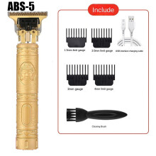 (ABS 5) Men T9 Hair Trimmer Electric Shaver Usb Cordless Hairs Clipper