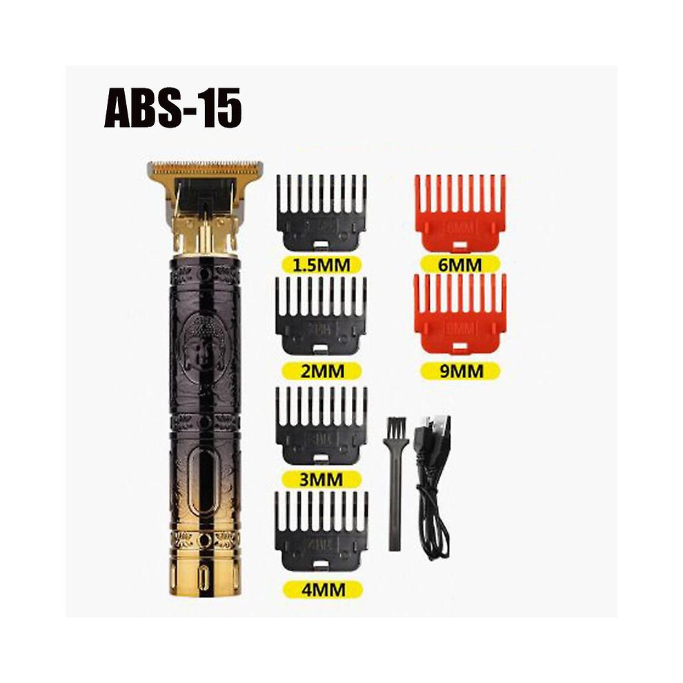 (ABS 15) Men T9 Hair Trimmer Electric Shaver Usb Cordless Hairs Clipper