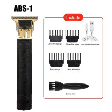 (ABS 1) Men T9 Hair Trimmer Electric Shaver Usb Cordless Hairs Clipper